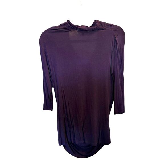 RED Saks Fifth Avenue purple drapey blouse size small - Picture 2 of 4